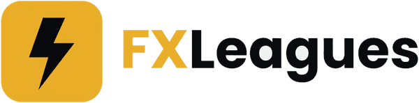 FXLeagues lockup, black Leagues